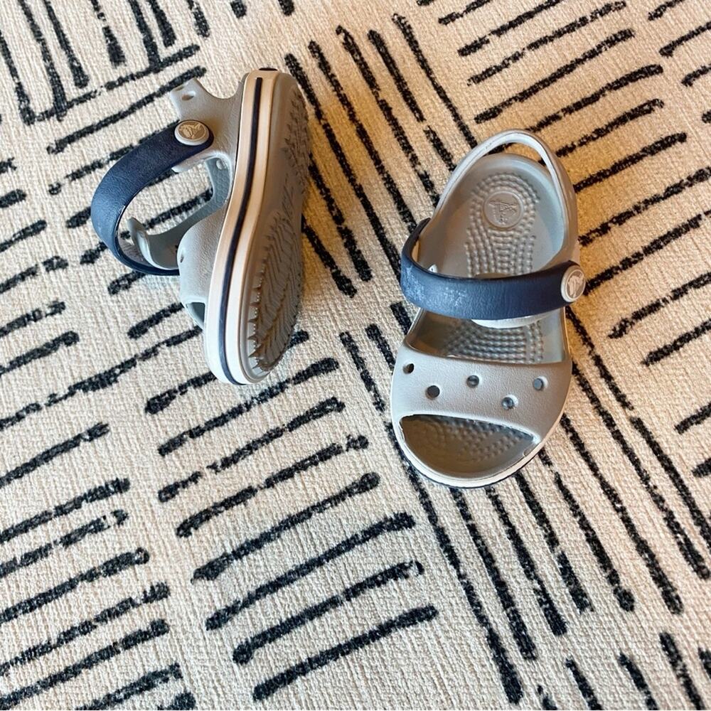CROCS Kids Sandals in Gray and Navy